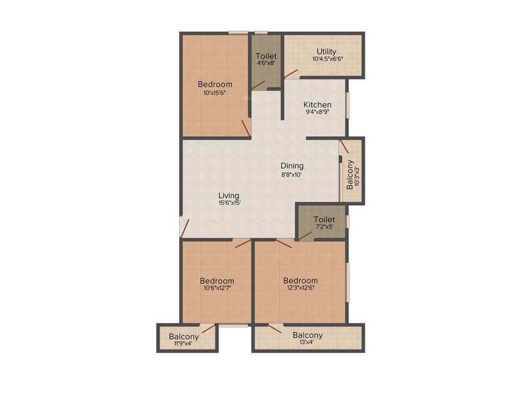 Golden Opera White House (3BHK+3T (1,478 sq ft) 1478 sq ft)