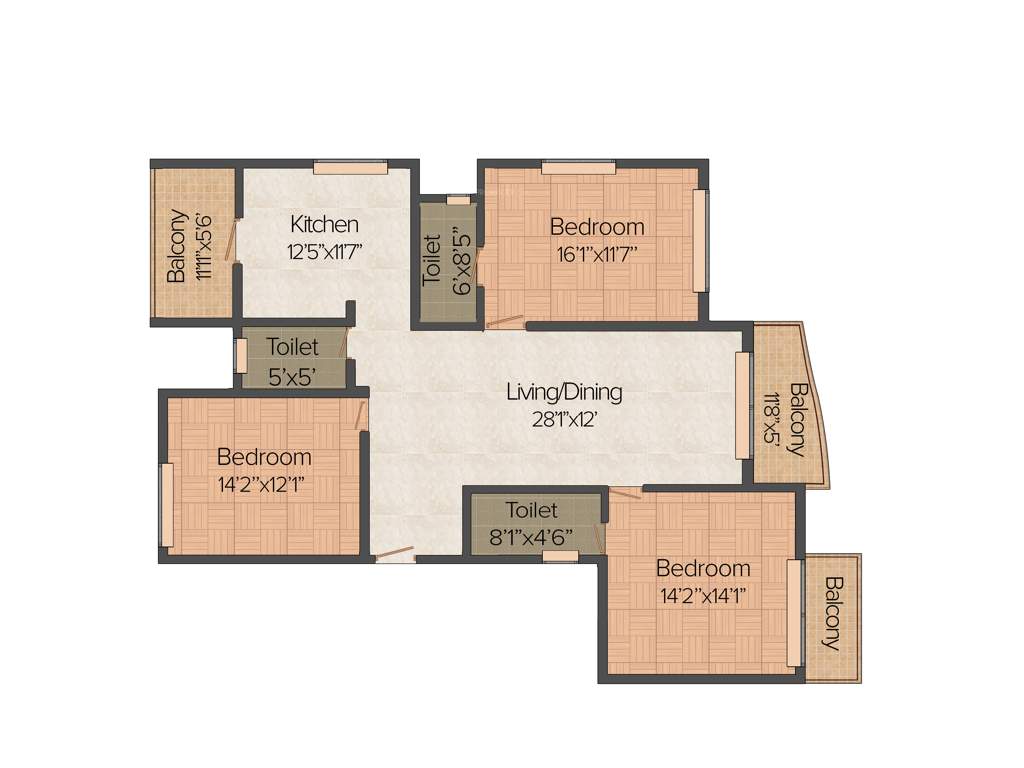 Citilights Blessings (3BHK+3T (1,880 sq ft) 1880 sq ft)