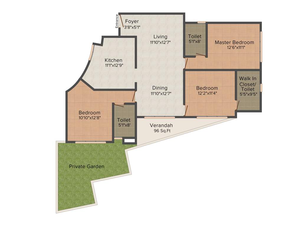 Griha Udyaan 1 (3BHK+3T (1,765 sq ft) 1765 sq ft)