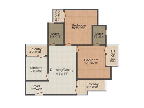 Windsor Windsor Court (2BHK+2T (1,200 sq ft) 1200 sq ft)