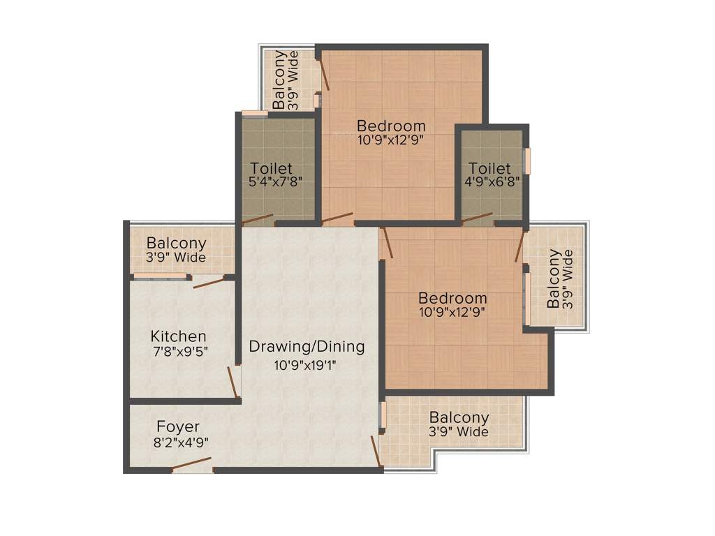 Windsor Windsor Court (2BHK+2T (1,200 sq ft) 1200 sq ft)