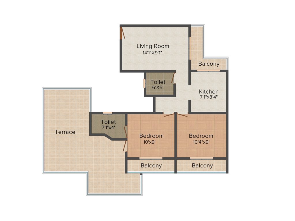 Mangalmurti Mauli Heights (2BHK+2T (1,050 sq ft) 1050 sq ft)