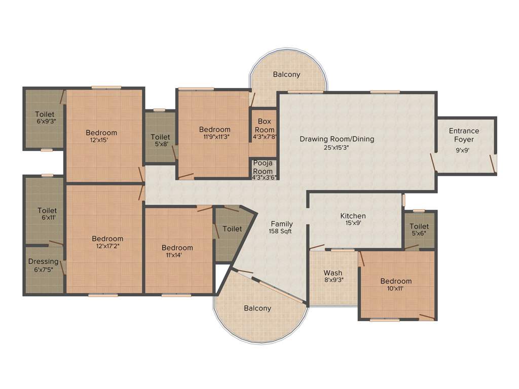 Paras Paras Emperor (5BHK+5T (3,396 sq ft) 3396 sq ft)