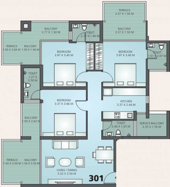 Shantilal Elements (3BHK+3T (1,578 sq ft) 1578 sq ft)