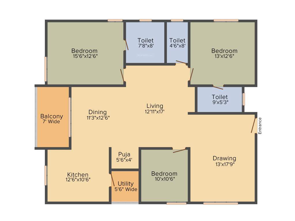 Anuhar Morning Raaga (3BHK+3T (2,092 sq ft) + Pooja Room 2092 sq ft)