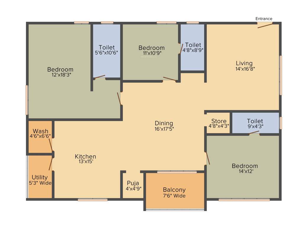 Anuhar Morning Raaga (3BHK+3T (2,232 sq ft) + Pooja Room 2232 sq ft)