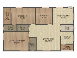 Vin And Vin Constructions The Park Residency (3BHK+3T (1,503 sq ft) + Pooja Room 1503 sq ft)