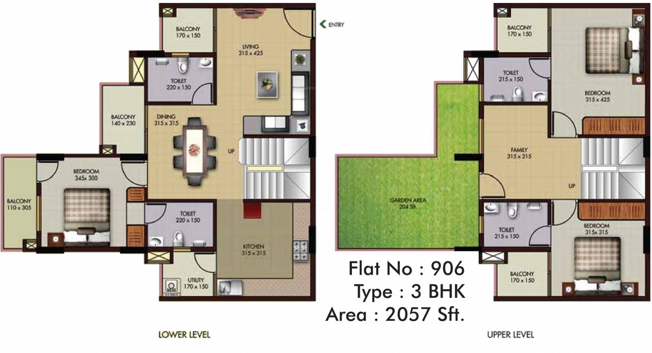 Sowparnika Projects Cannary (3BHK+4T (2,057 sq ft) 2057 sq ft)