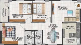 Pruthvi Raintree Abode (3BHK+2T (1,231 sq ft) 1231 sq ft)