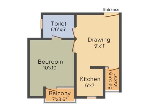 Builders Hi Tech Homes (1BHK+1T (530 sq ft) 530 sq ft) Builders Hi Tech Homes (1BHK+1T (530 sq ft) 530 sq ft)