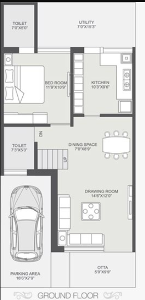 bella casa Floor Plan Ground Floor Plan