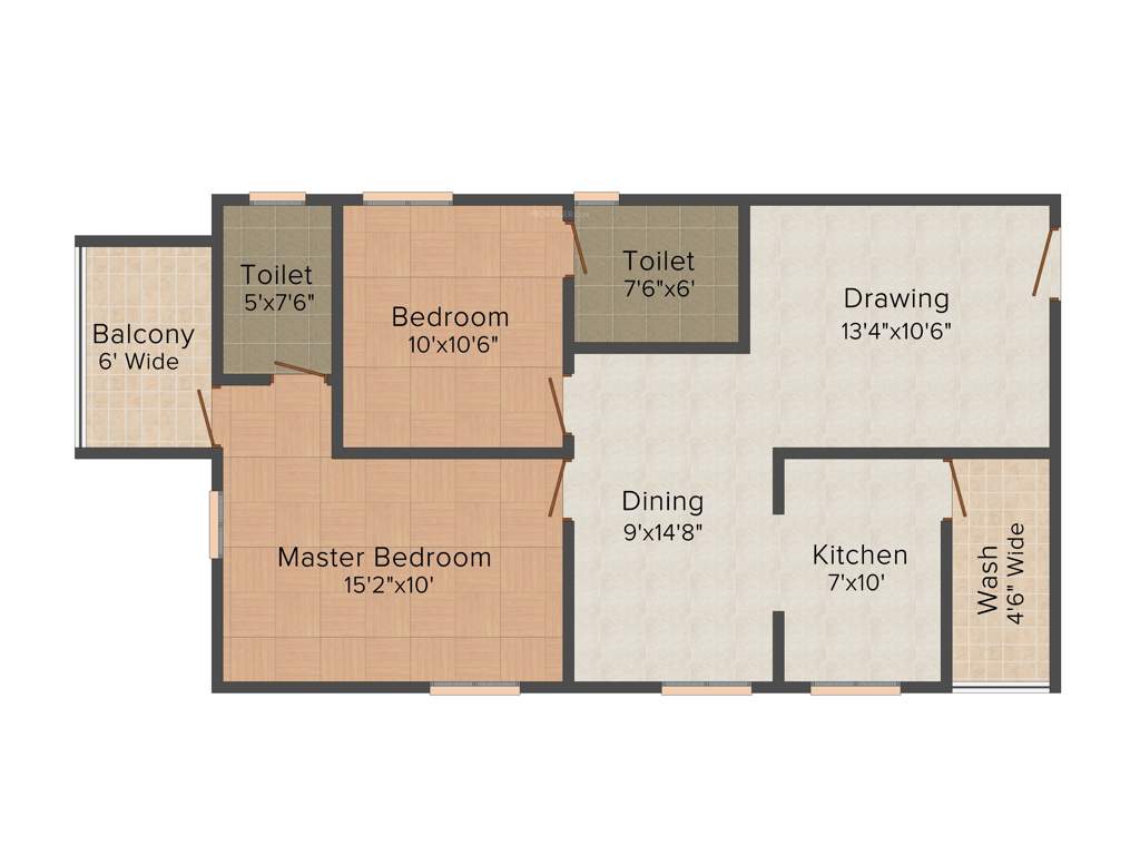 Srinidhi Sri Moonstone Park (2BHK+2T (1,074 sq ft) 1074 sq ft)