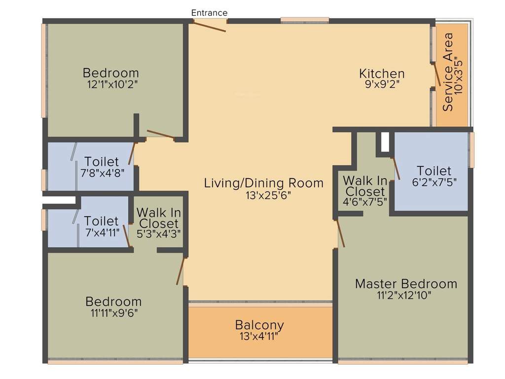 Aliens Space Station Township (3BHK+3T (1,538 sq ft) 1538 sq ft)