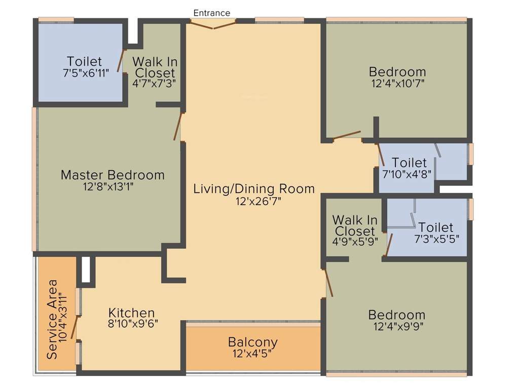 Aliens Space Station Township (3BHK+3T (1,597 sq ft) 1597 sq ft)