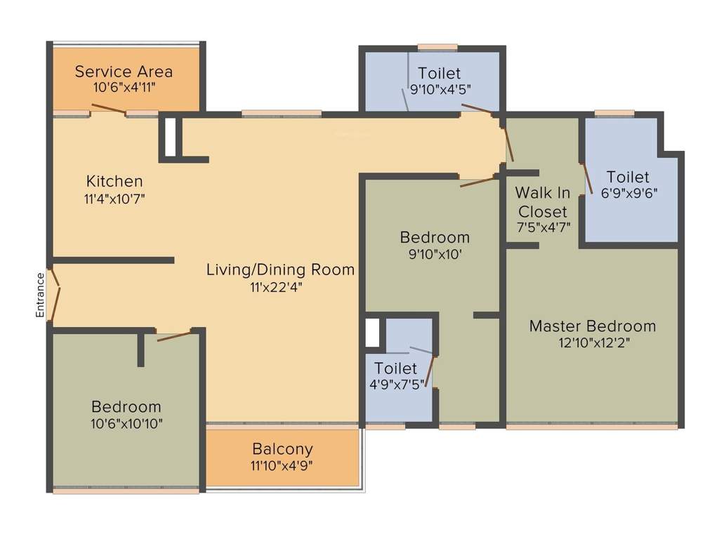 Aliens Space Station Township (3BHK+3T (1,687 sq ft) 1687 sq ft)