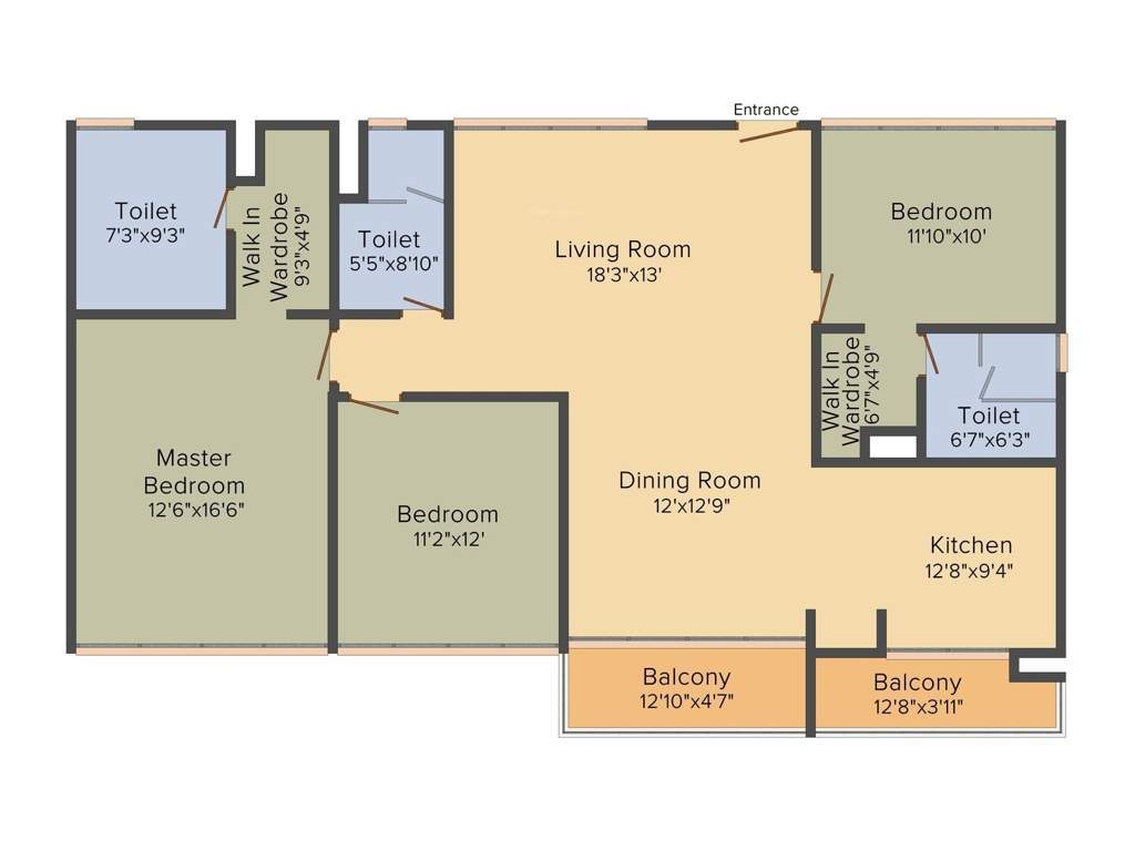 Aliens Space Station Township (3BHK+3T (1,874 sq ft) 1874 sq ft)