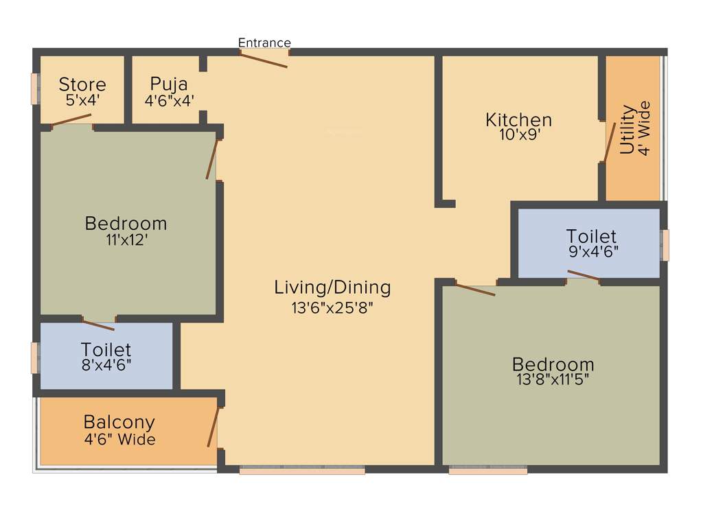 Anuhar Morning Raaga (2BHK+2T (1,370 sq ft) + Pooja Room 1370 sq ft)