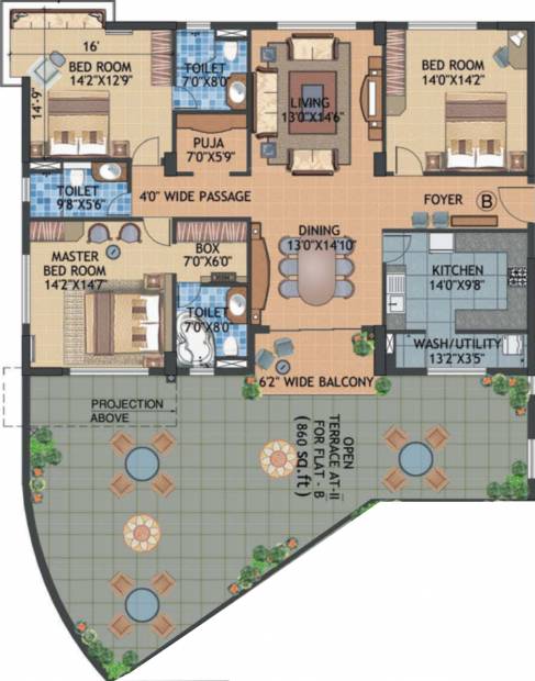Infinity Signature Estates (3BHK+3T (3,057 sq ft) + Pooja Room 3057 sq ft)