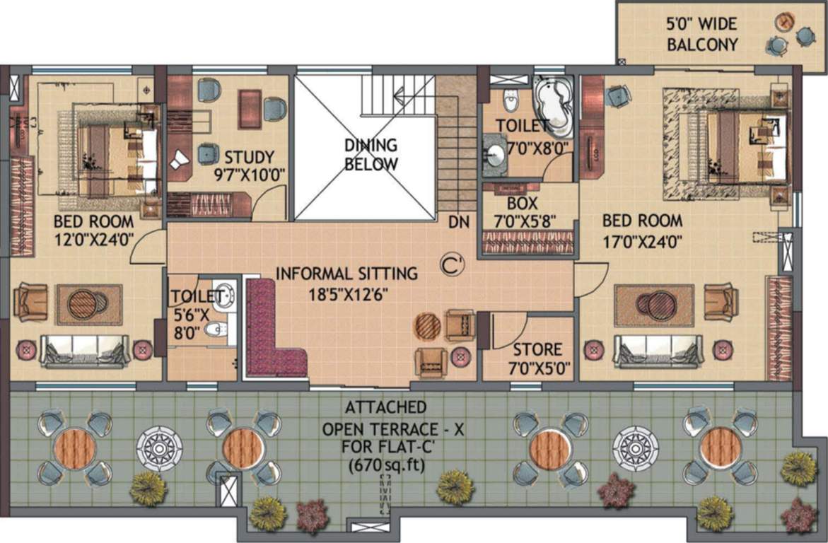 Infinity Signature Estates (5BHK+5T (5,815 sq ft) + Study Room 5815 sq ft)