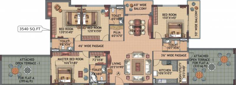 Infinity Signature Estates (4BHK+4T (3,540 sq ft) + Pooja Room 3540 sq ft)