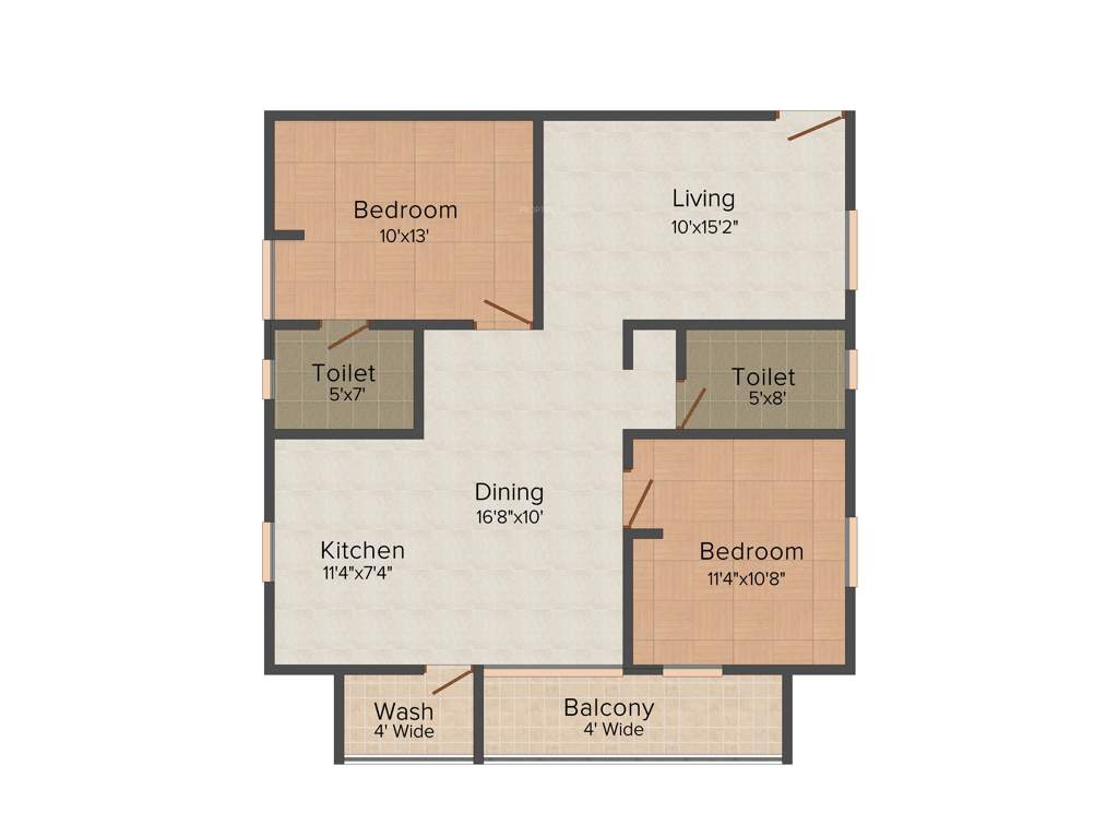 Garuda Garuda Estilo Homes (2BHK+2T (1,131 sq ft) 1131 sq ft)