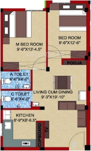 Shree Ram Flats (2BHK+2T (780 sq ft)   Pooja Room 780 sq ft)