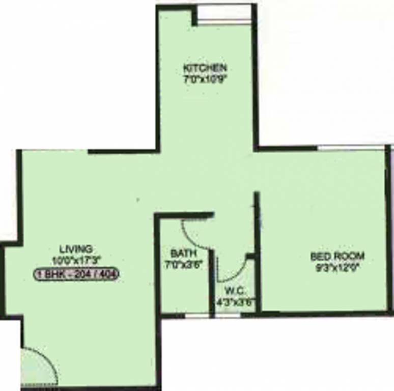 Reputed R R Linear Park (1BHK+1T (670 sq ft) 670 sq ft)