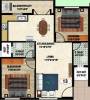 DS Suncrest (2BHK+2T (1,075 sq ft) 1075 sq ft)