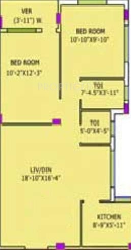 Purti Purti Utsav (2BHK+2T (967 sq ft) 967 sq ft)