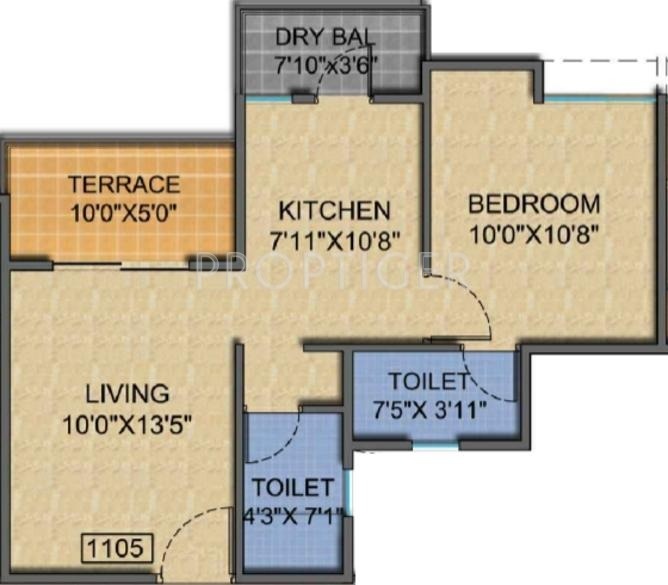 Sara Orchids (1BHK+2T (648 sq ft) 648 sq ft) Sara Orchids (1BHK+2T (648 sq ft) 648 sq ft)