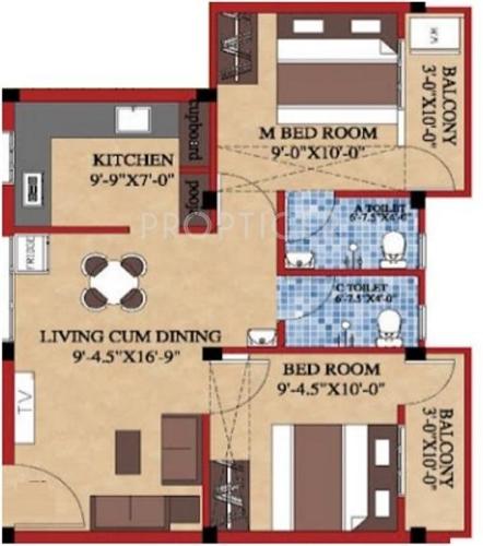 Shree Shree Guru Flats (2BHK+2T (761 sq ft) 761 sq ft)