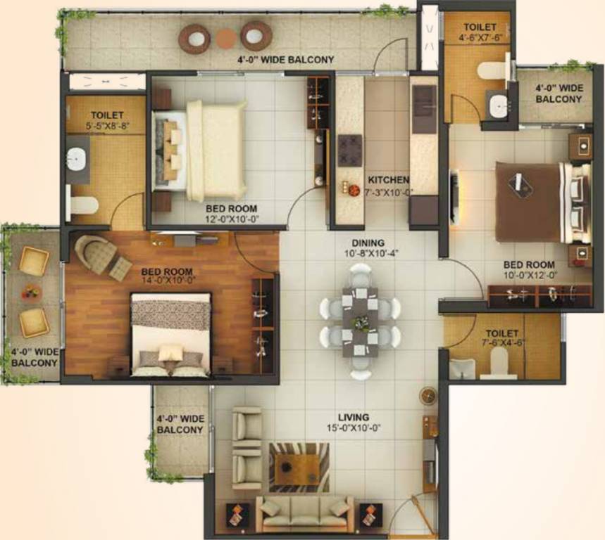 Mahagun Montage (3BHK+3T (1,380 sq ft) 1380 sq ft) Mahagun Montage (3BHK+3T (1,380 sq ft) 1380 sq ft)