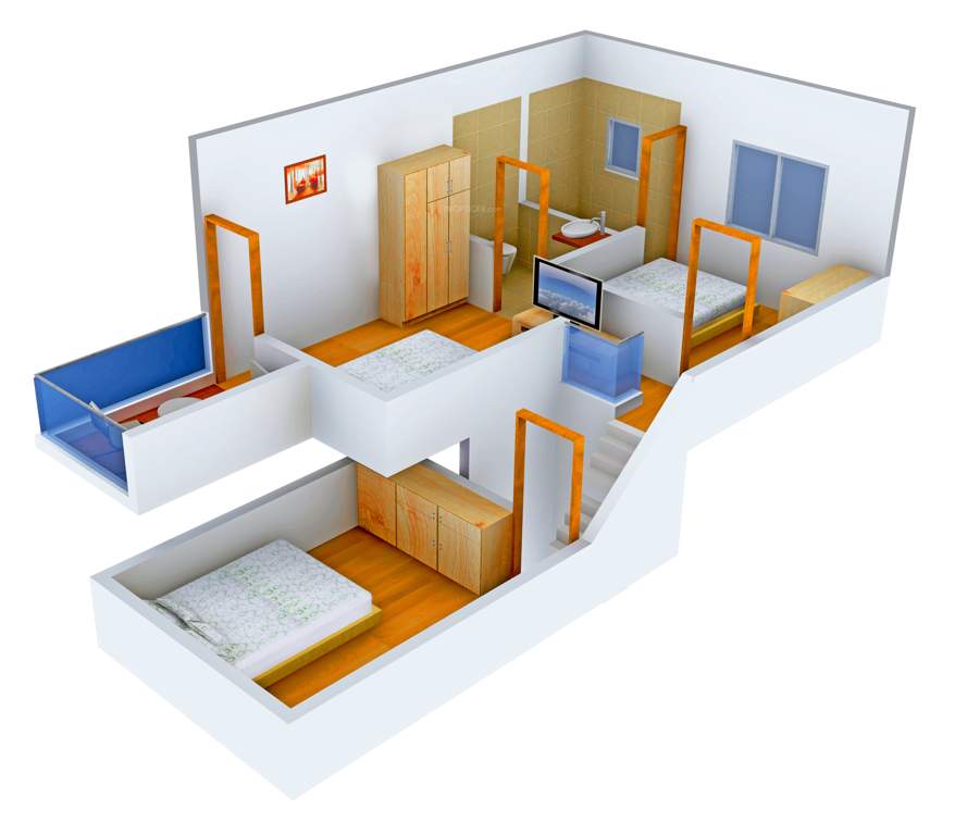 Chathamkulam European Villas (3BHK+3T (1,295 sq ft) 1295 sq ft)