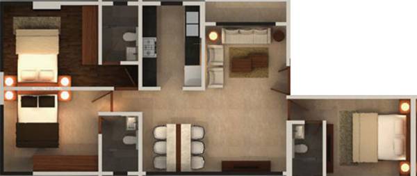 RE Nirvana (3BHK+3T (970 sq ft) 970 sq ft)