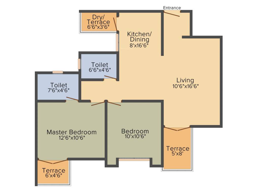 Sri Apple Regency (2BHK+2T (1,033 sq ft) 1033 sq ft)