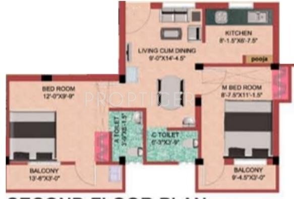 Shree Shree Priya Flats (2BHK+2T (730 sq ft) 730 sq ft)