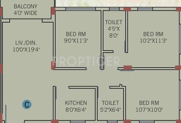 Rameswara Waterview (3BHK+2T (1,050 sq ft) 1050 sq ft) Rameswara Waterview (3BHK+2T (1,050 sq ft) 1050 sq ft)