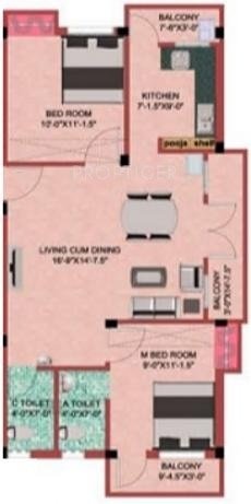 Shree Shree Priya Flats (2BHK+2T (977 sq ft) 977 sq ft)