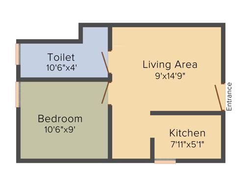 National Scheme (1BHK+1T (470 sq ft) 470 sq ft)