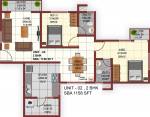 Confident Phoenix (2BHK+2T (1,158 sq ft) 1158 sq ft)