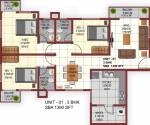 Confident Phoenix (3BHK+3T (1,380 sq ft) 1380 sq ft)