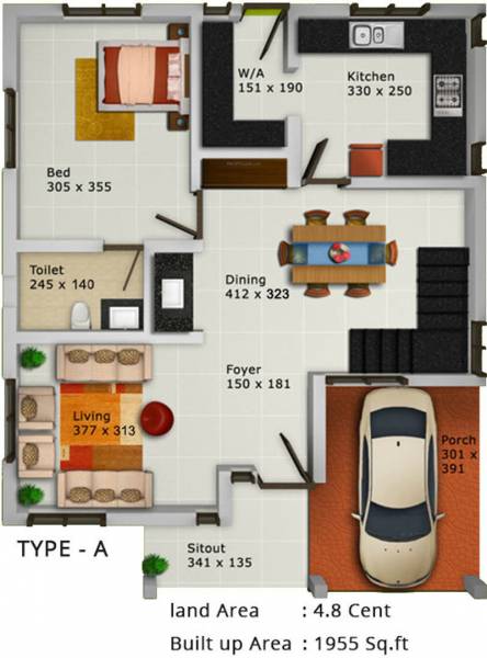 Shreeji Vrindavan Garden 2 (3BHK+3T (1,955 sq ft) + Study Room 1955 sq ft)