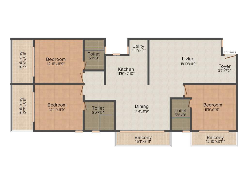 Griha Udyaan 2 (3BHK+3T (1,806 sq ft) 1806 sq ft)