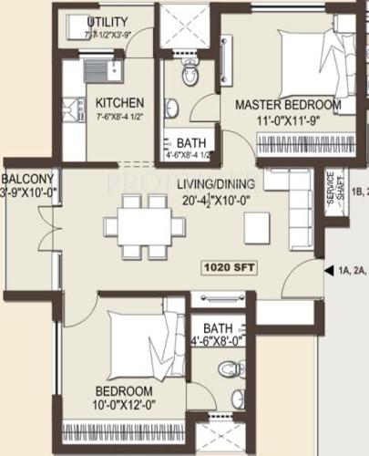 Rashi The Ark (2BHK+2T (1,020 sq ft) 1020 sq ft) Rashi The Ark (2BHK+2T (1,020 sq ft) 1020 sq ft)