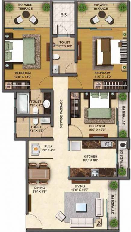 Tycoons Codename Goldmine (3BHK+3T (1,652 sq ft) 1652 sq ft) Tycoons Codename Goldmine (3BHK+3T (1,652 sq ft) 1652 sq ft)