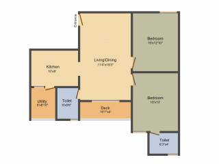 Pearl Park View (2BHK+2T (1,083 sq ft) 1083 sq ft) Pearl Park View (2BHK+2T (1,083 sq ft) 1083 sq ft)