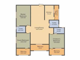 Splendid Lake Dews (3BHK+3T (1,631 sq ft) 1631 sq ft) Splendid Lake Dews (3BHK+3T (1,631 sq ft) 1631 sq ft)