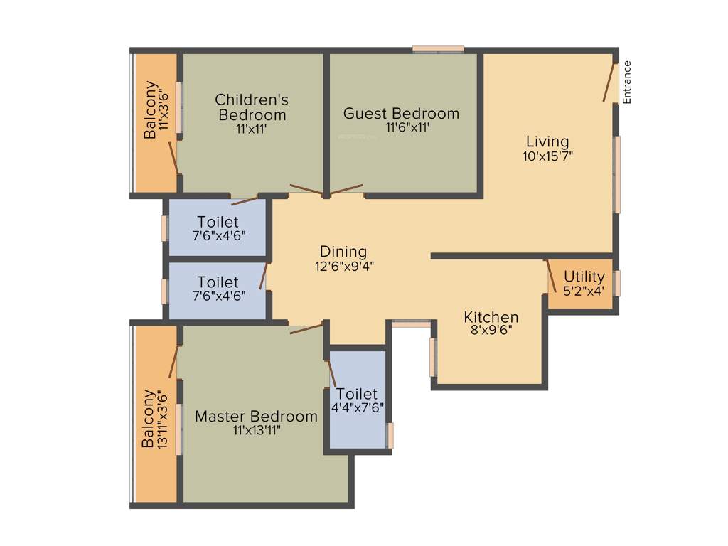 Splendid Elite (3BHK+3T (1,354 sq ft) 1354 sq ft)