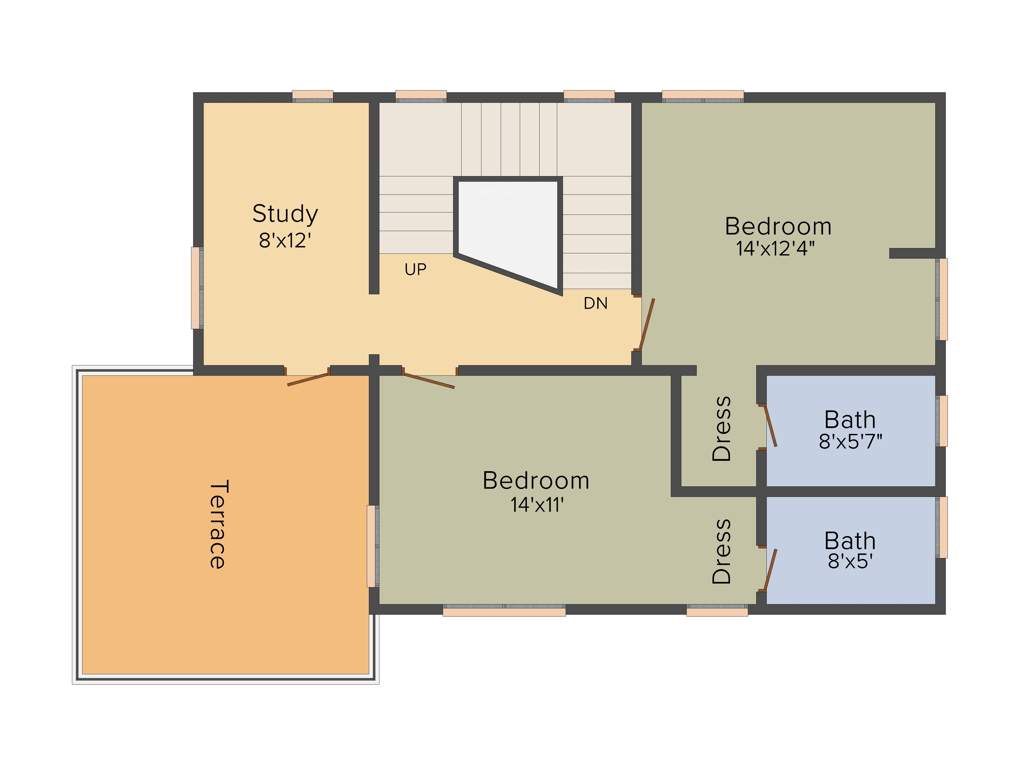 Modi Sterling Homes (3BHK+4T (2,075 sq ft)   Study Room 2075 sq ft)