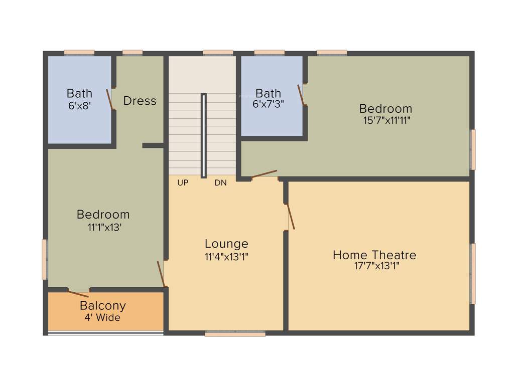 Modi Sterling Homes (3BHK+4T (2,377 sq ft)   Servant Room 2377 sq ft)
